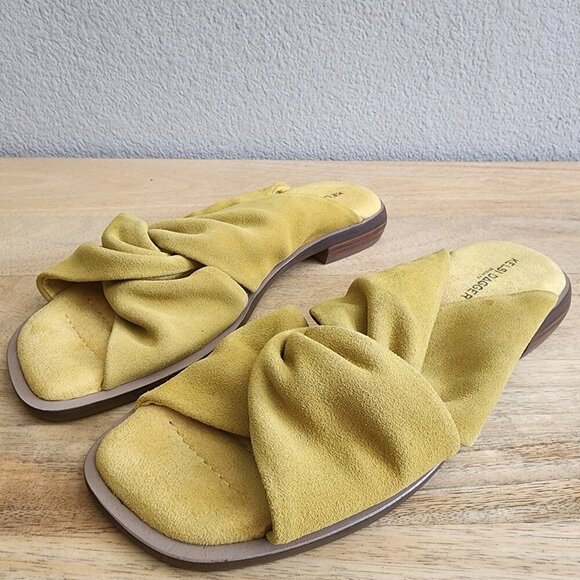 Kelsi Dagger Brooklyn Shoes Womens Size 6.5 Suede Knot Slide Sandals Comfort - Picture 6 of 11